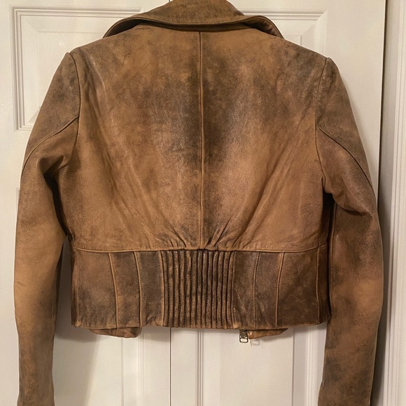 Vintage Leather Guess Jacket. Rose on inside - Picture 3 of 4